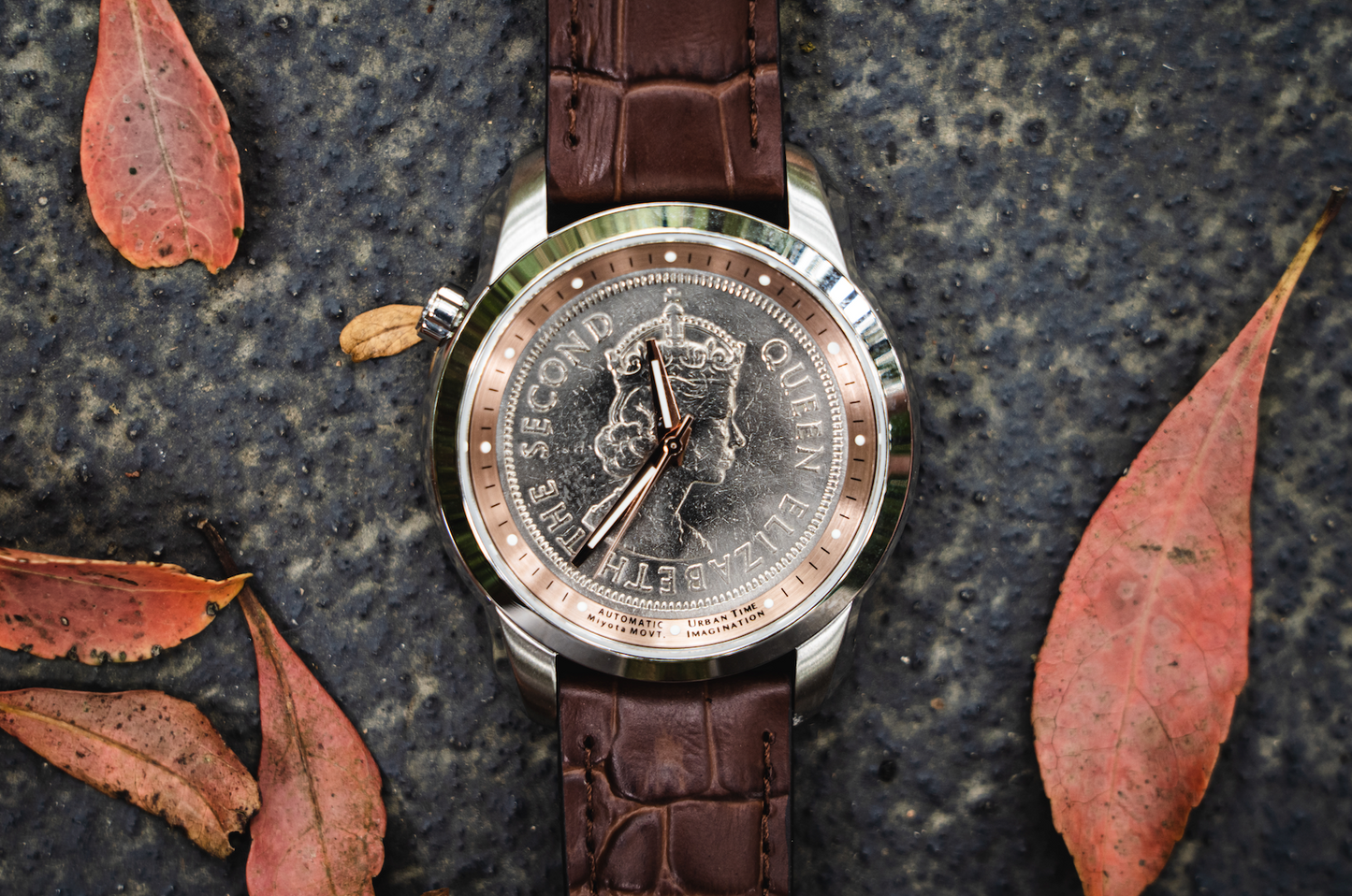 1970 QE2 ROSE GOLD GOLDEN JUBILEE - Urban Time Imagination
