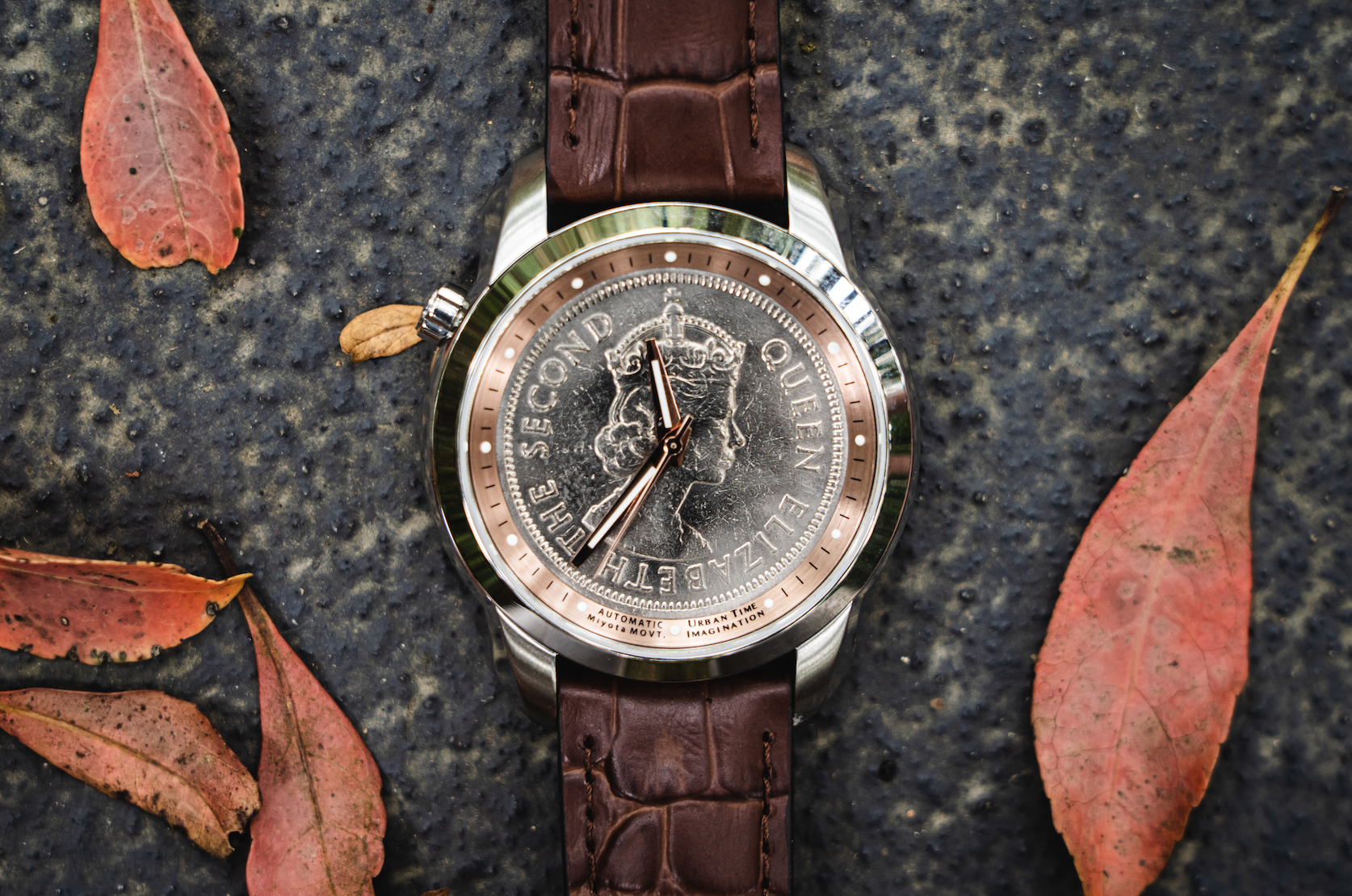 1970 QE2 ROSE GOLD GOLDEN JUBILEE - Urban Time Imagination
