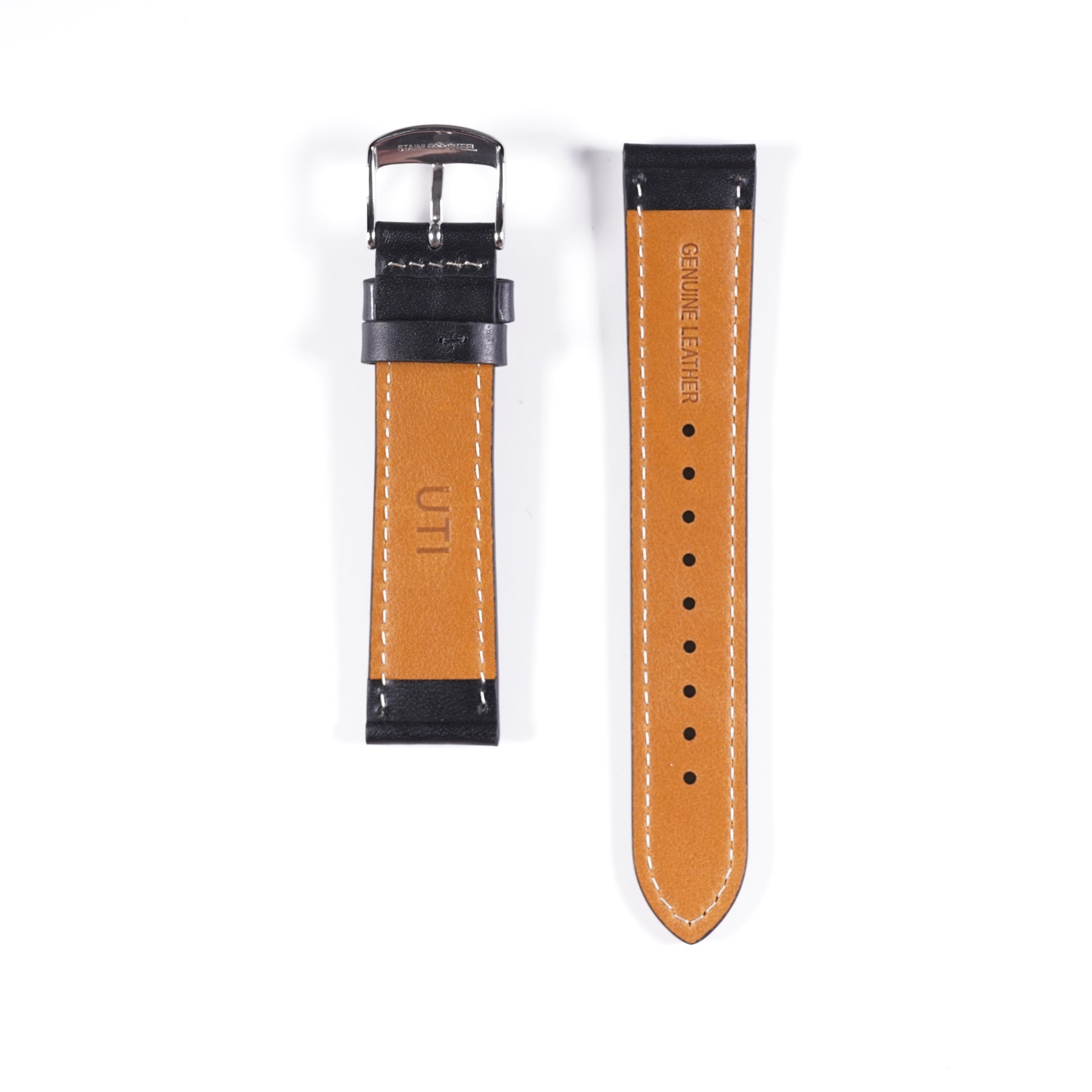 20mm Genuine Leather Black - Urban Time Imagination