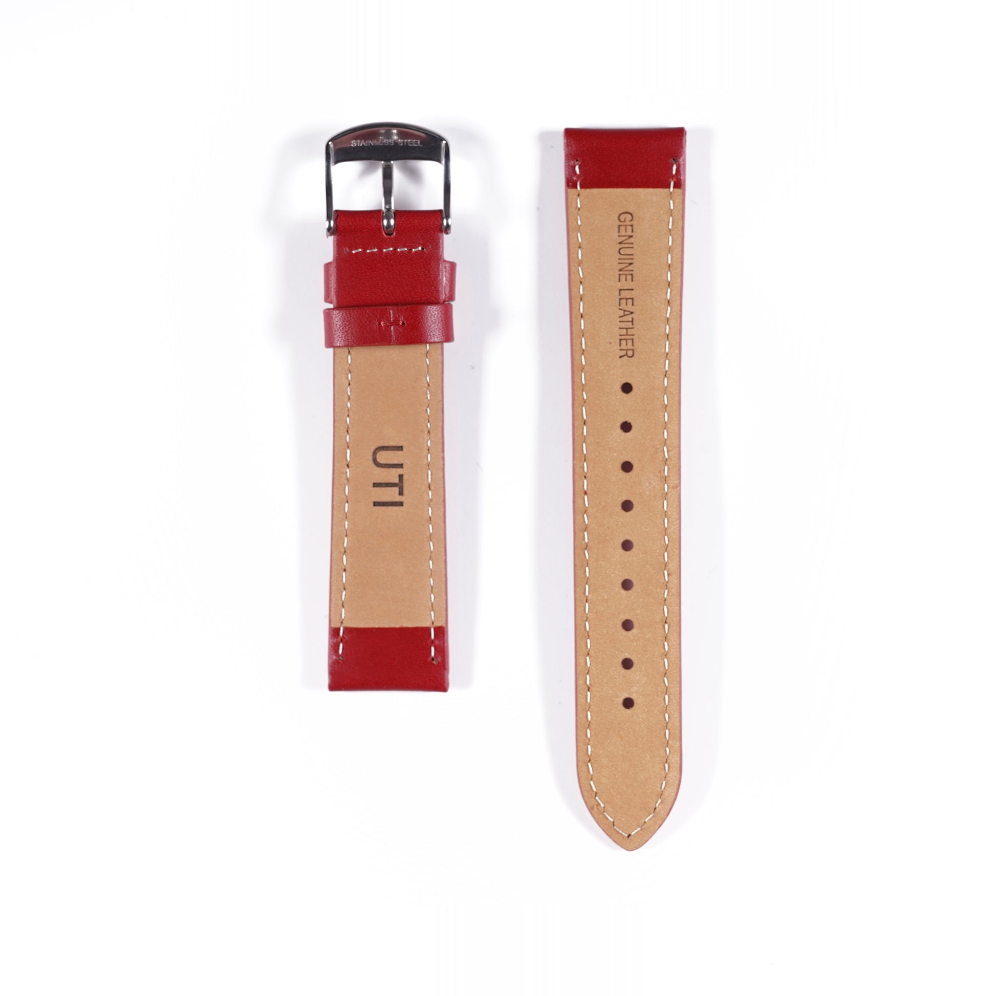 20mm Genuine Leather Red - Urban Time Imagination