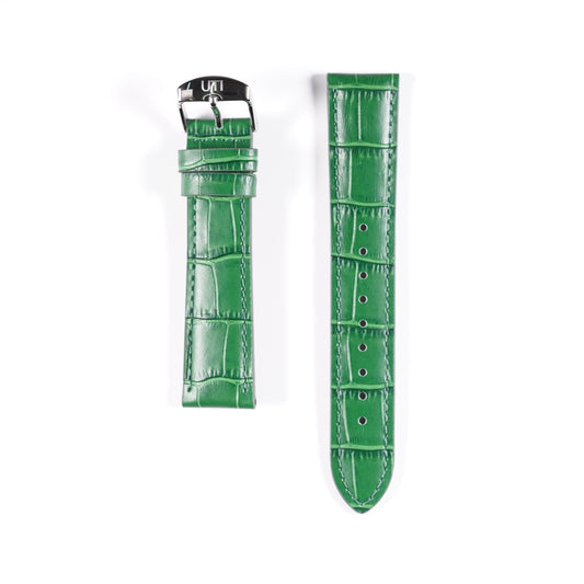 20mm Crocodile Pattern Genuine Leather Green - Urban Time Imagination